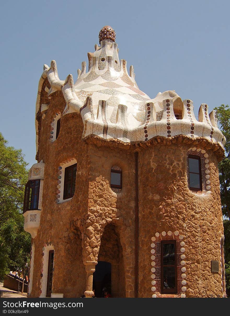 A tower in Park Guell