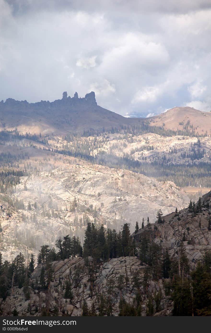 Mountain Peaks in Mist