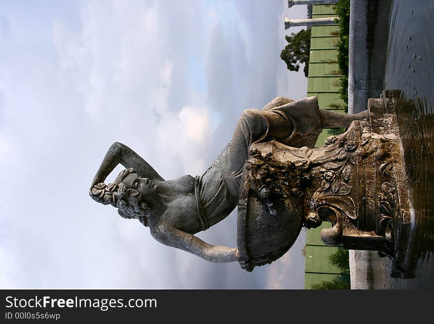 Woman sky fountain