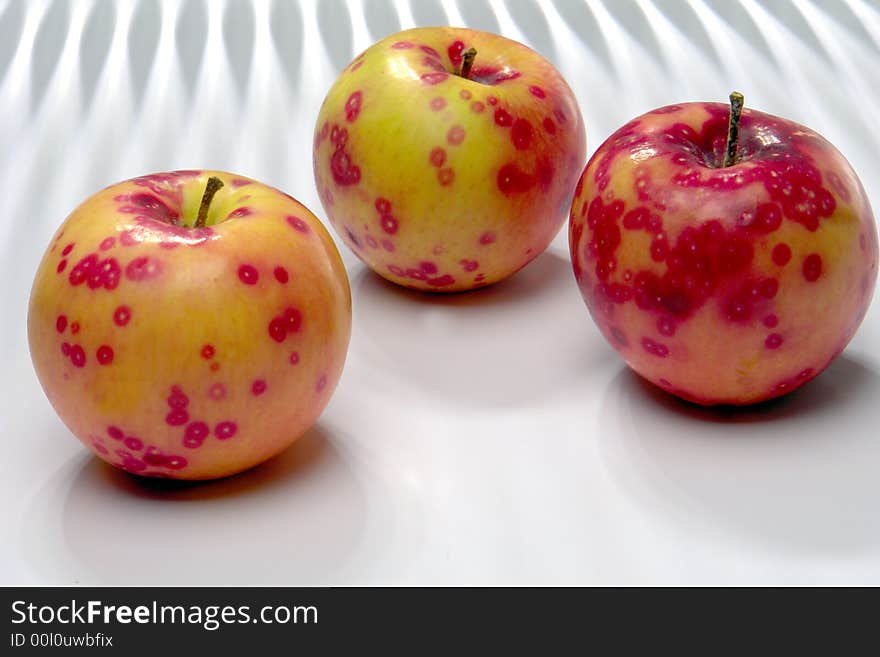 Apple on a white background