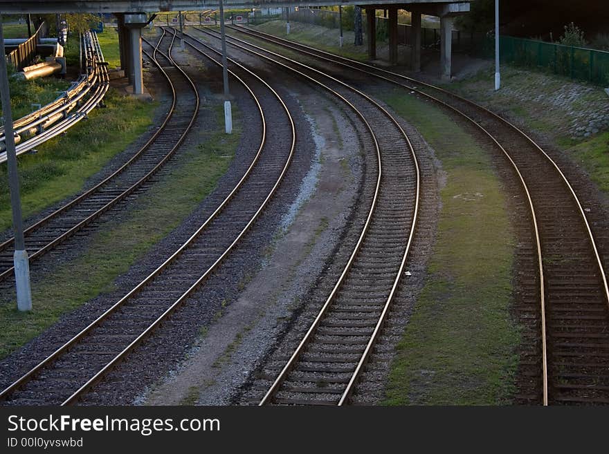 4 turning left railroads under viaduct. 4 turning left railroads under viaduct