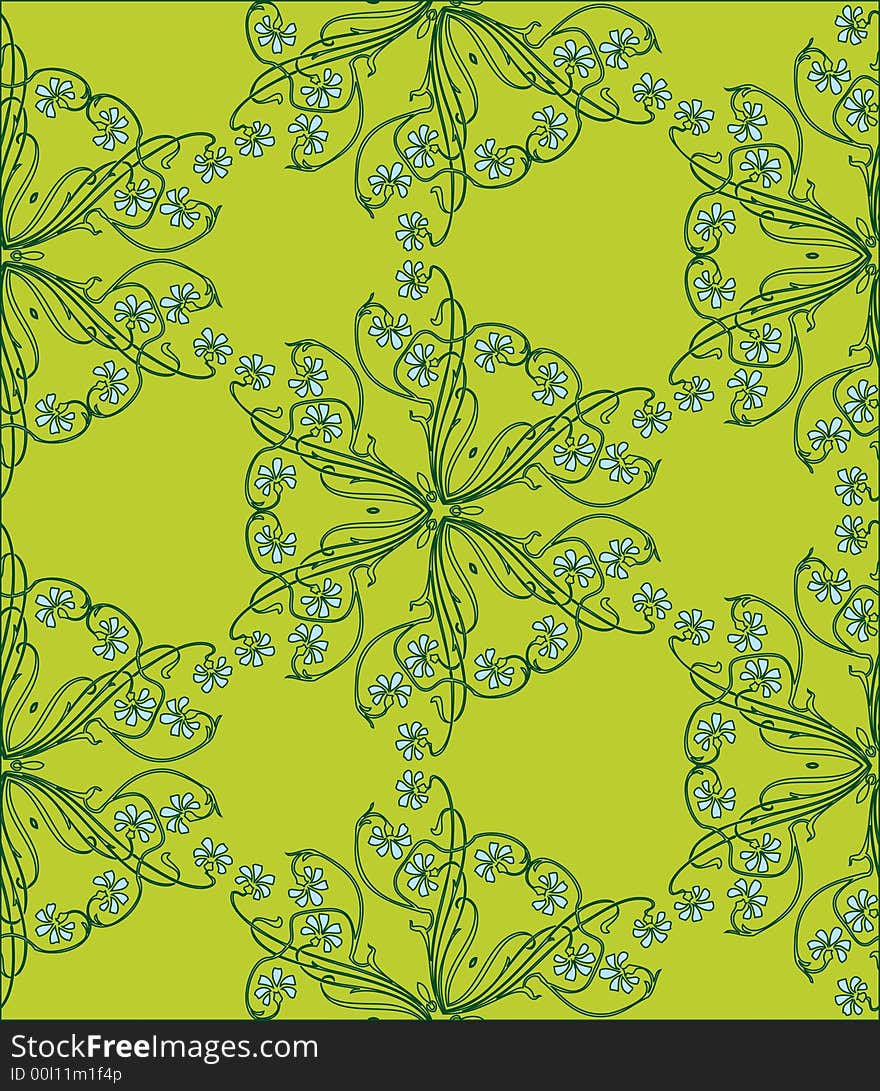 Abstract floral ornament ( seamless pattern )