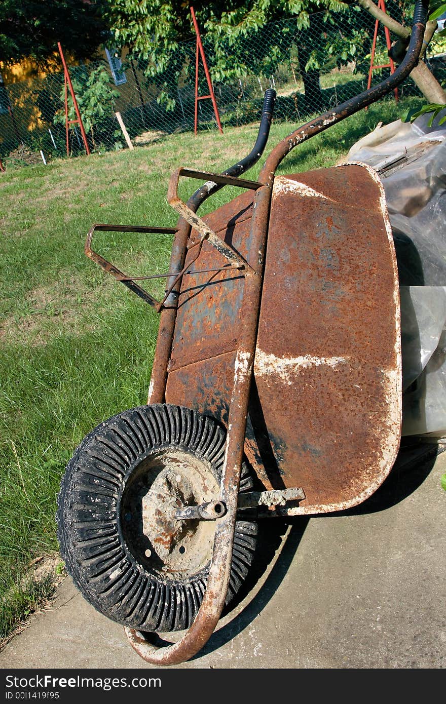 Old wheel barrow