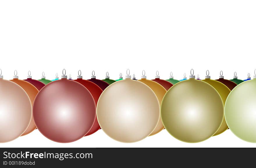 Christmas Ornament illustration isolated on white background for easy selection. Christmas Ornament illustration isolated on white background for easy selection