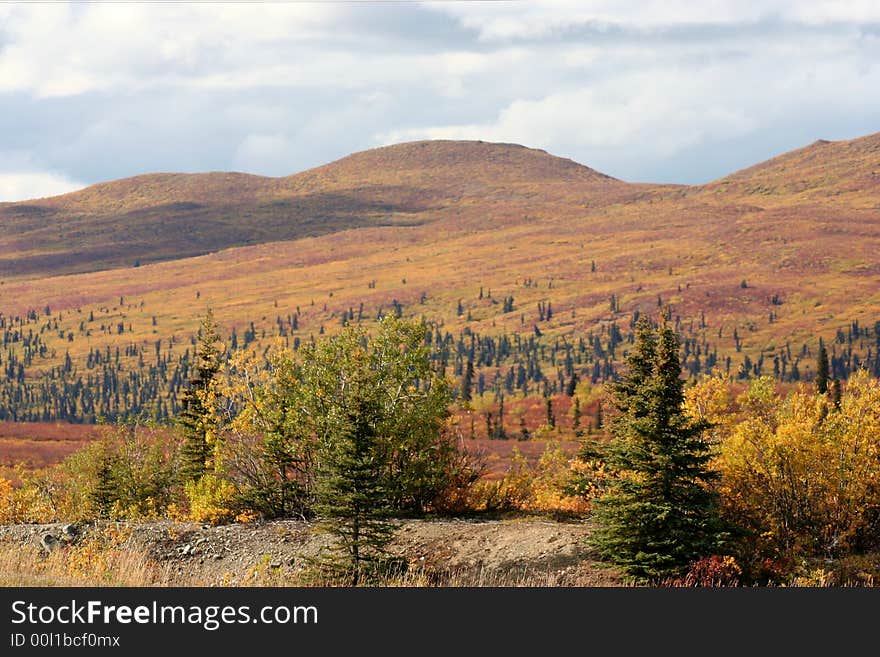 Expansive landscape scene in Alaska. Expansive landscape scene in Alaska.