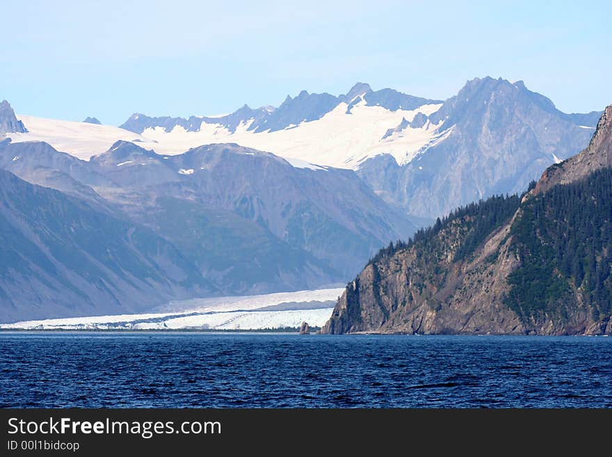 Glacier in the outside Seward, Alaska. Glacier in the outside Seward, Alaska.