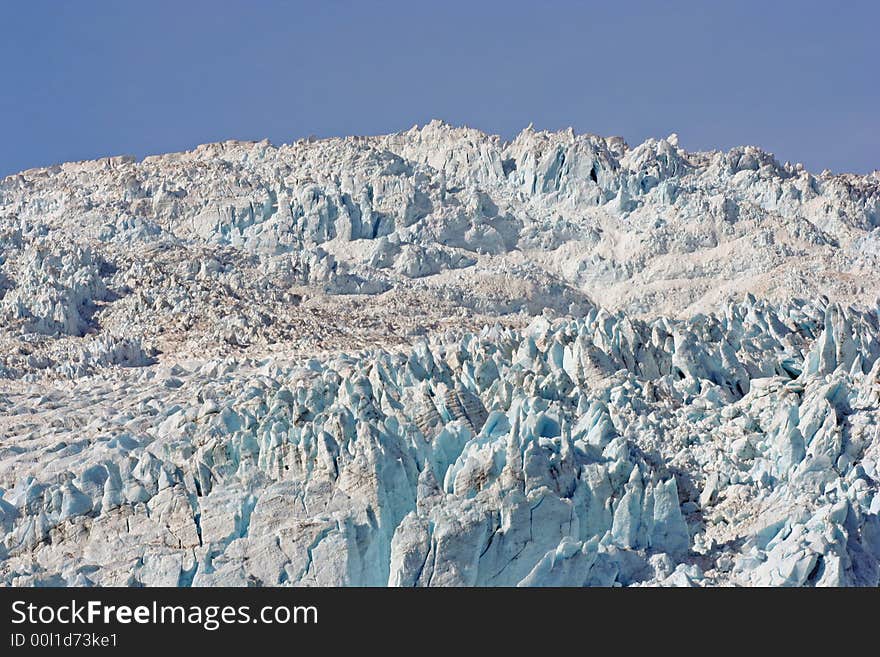 Glacier with snow field in Alaska. Glacier with snow field in Alaska.