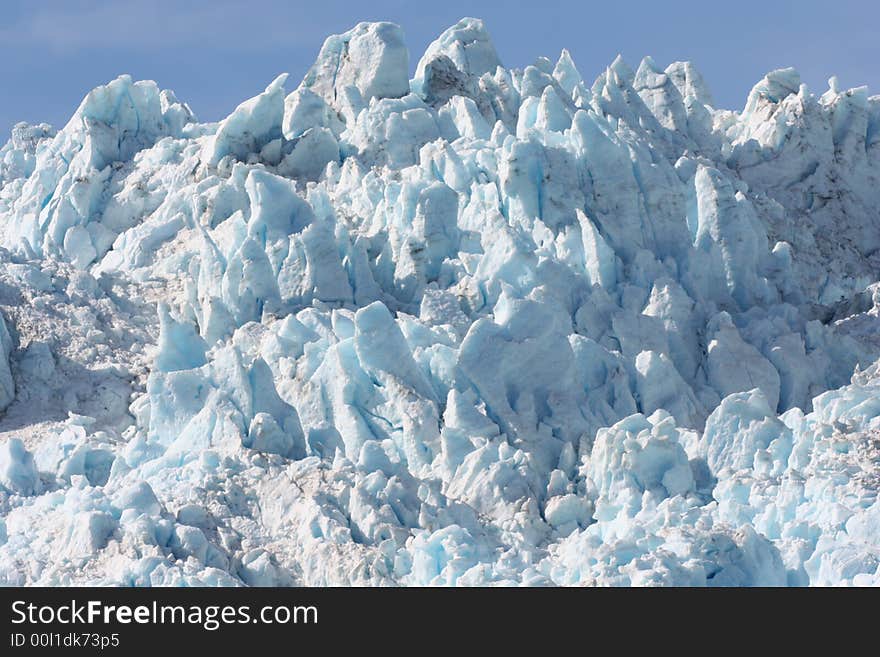 Glacier with snow field in Alaska. Glacier with snow field in Alaska.