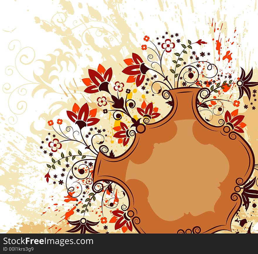 Grunge flower background