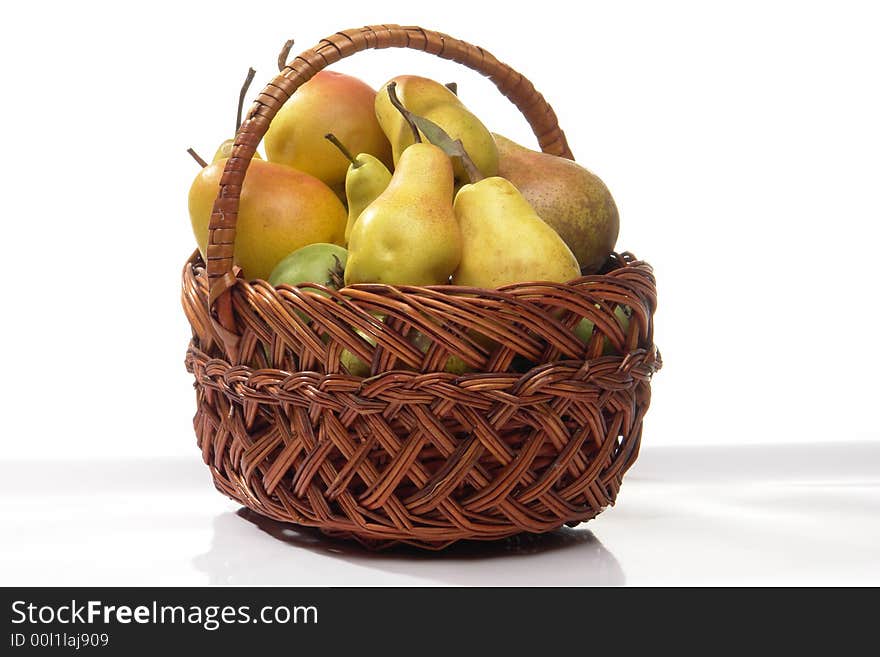 Pear on a white background