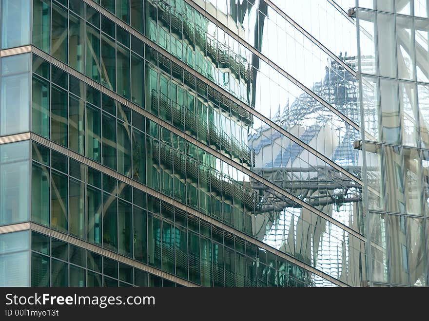 Highrise modern office center in Berlin