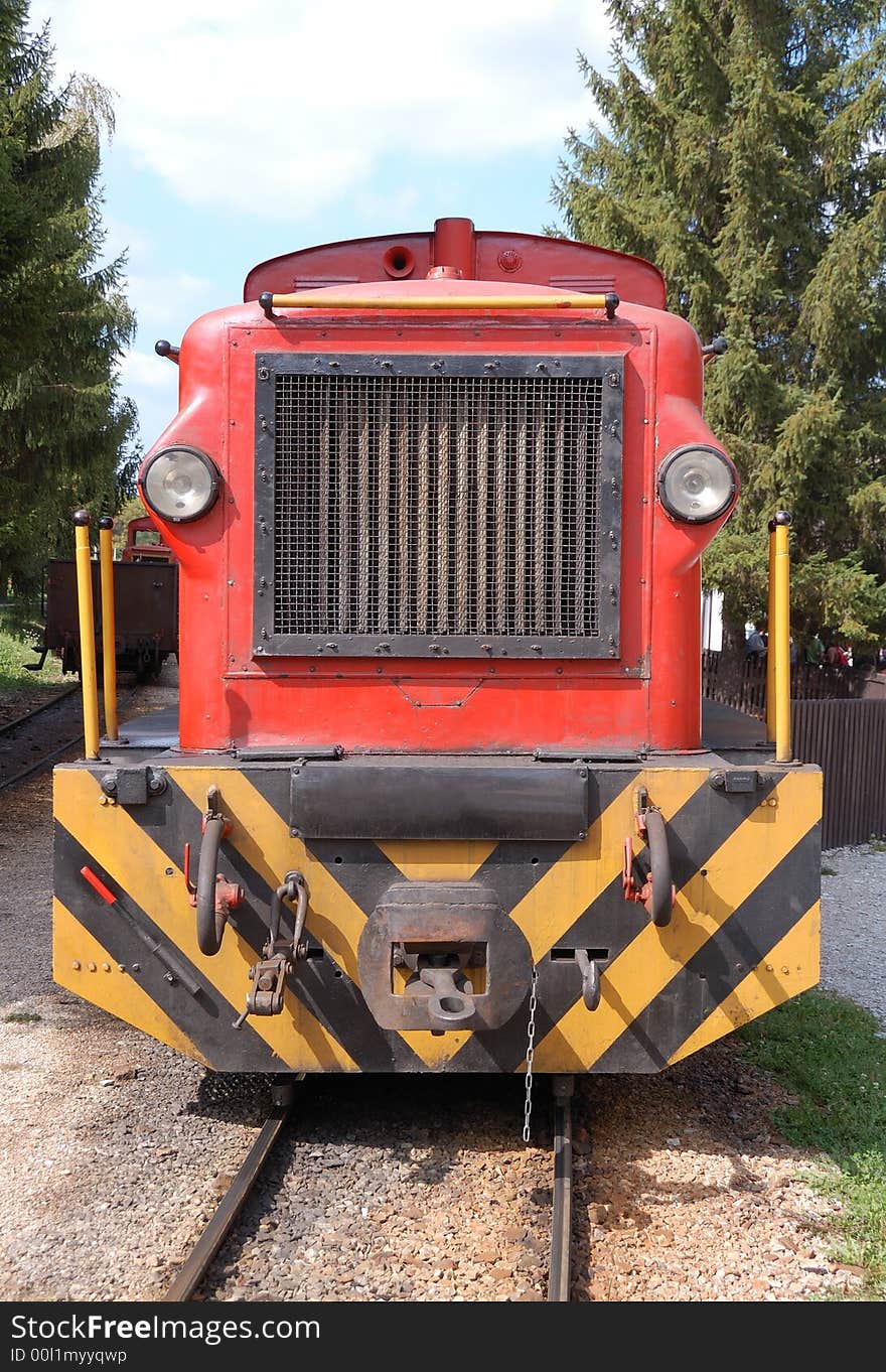 Narrow-gauge railway at Szilvasvarad station going to Szalajka valley in Hungary. Szilvasvarad lies 32 kilometers North of Eger on the Western part of the Bukk Mountains.