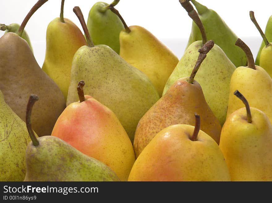 Pear on a white background