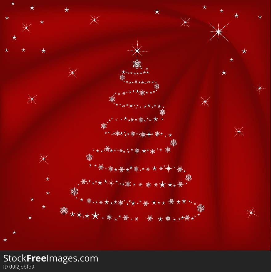 Abstract  Christmas  tree background - vector. Abstract  Christmas  tree background - vector