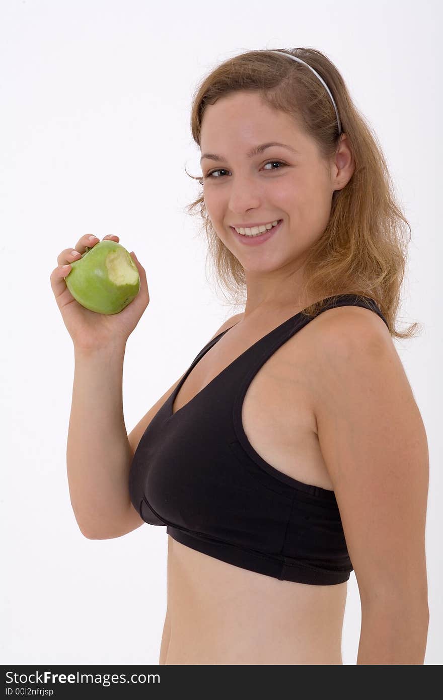 Fitness Girl With Apple