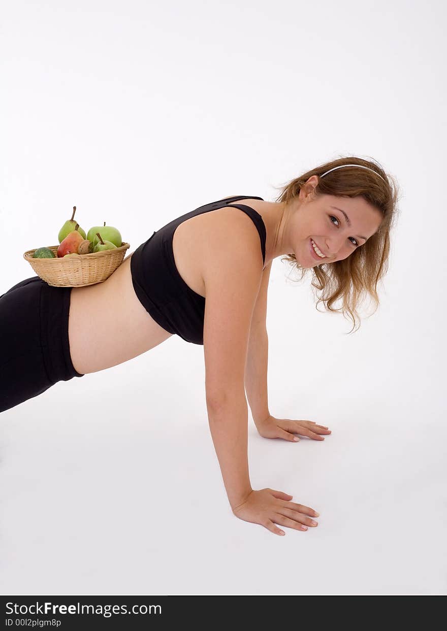 Girl And Some Fruit