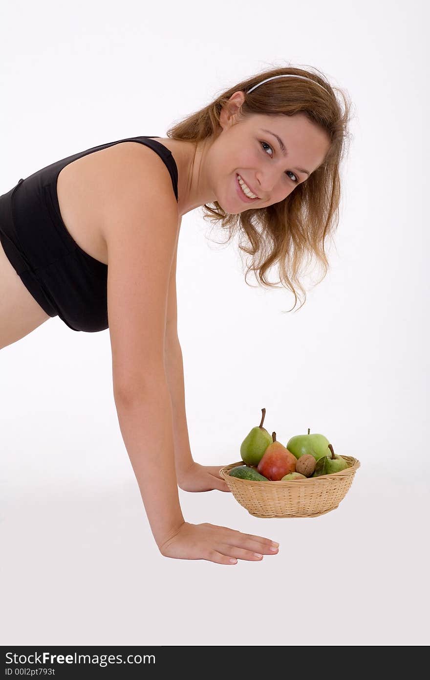 Girl And Some Fruit