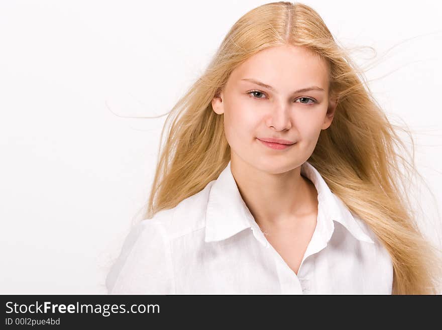 Beautiful Blond Girl Portrait