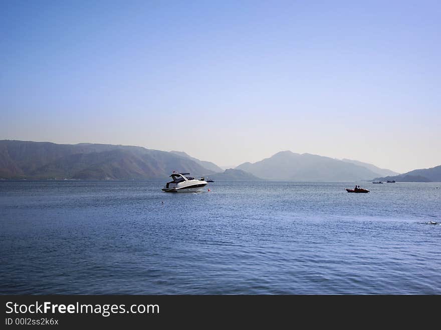 Boats on the sea