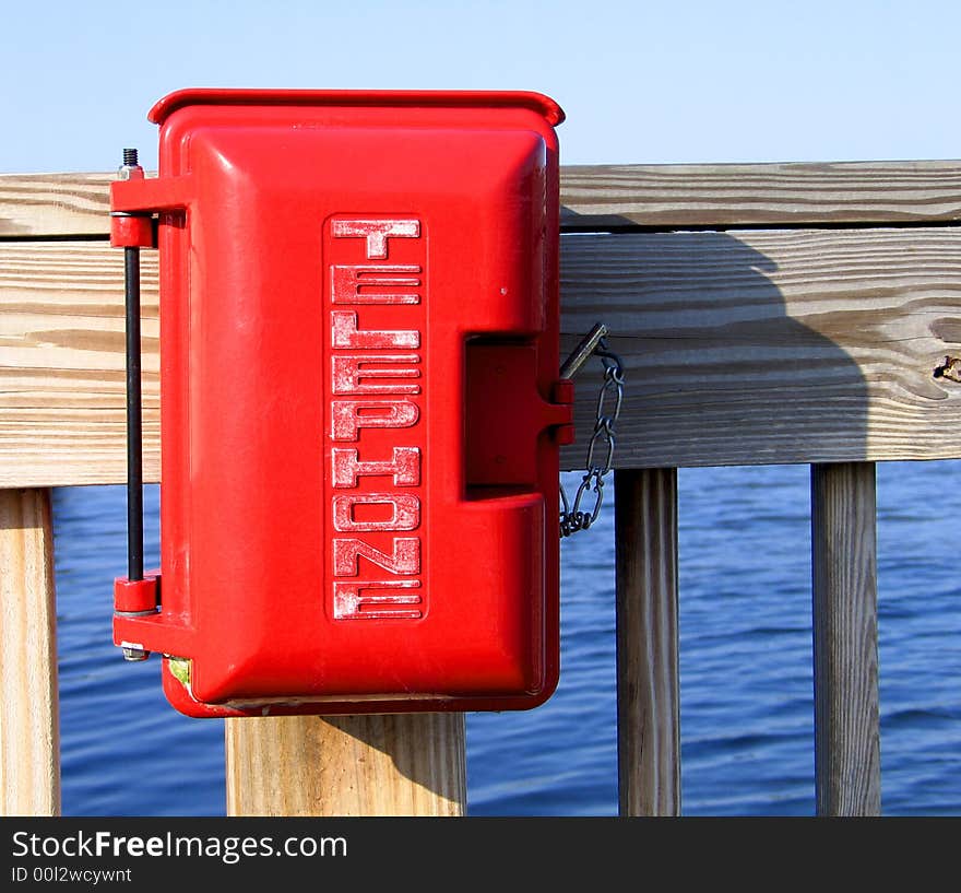 Red emergency telephone