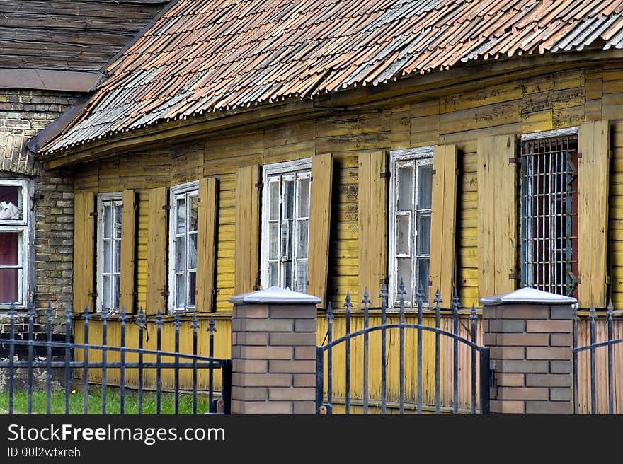 Old wooden Polish house (Bialystok, Poland). Old wooden Polish house (Bialystok, Poland)