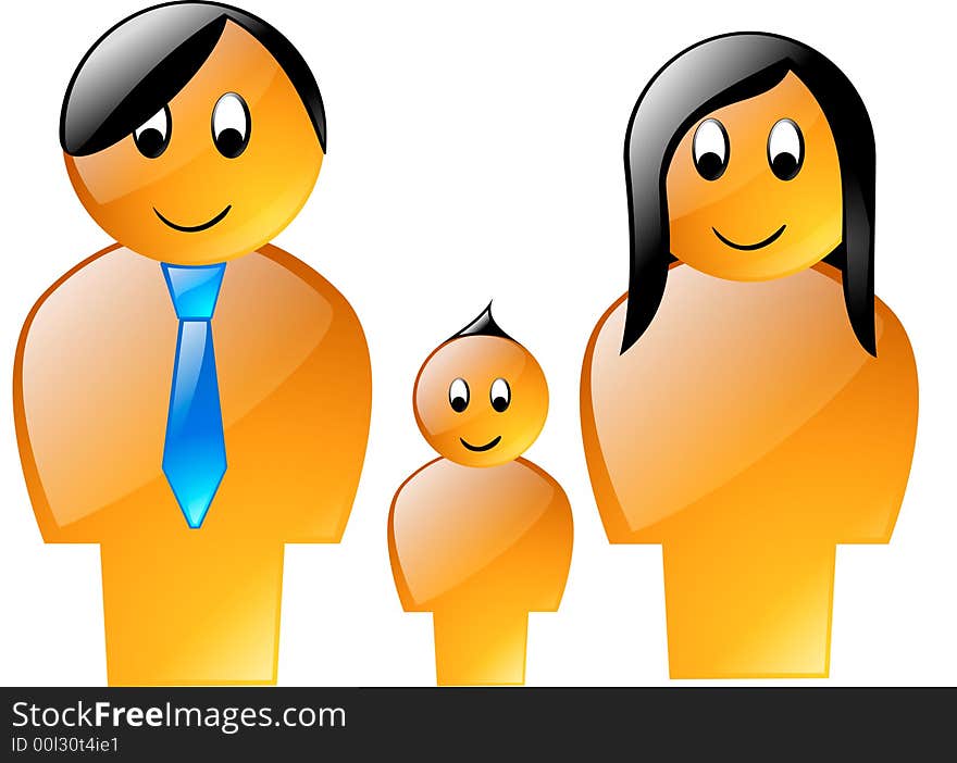 A family made in vector. A family made in vector