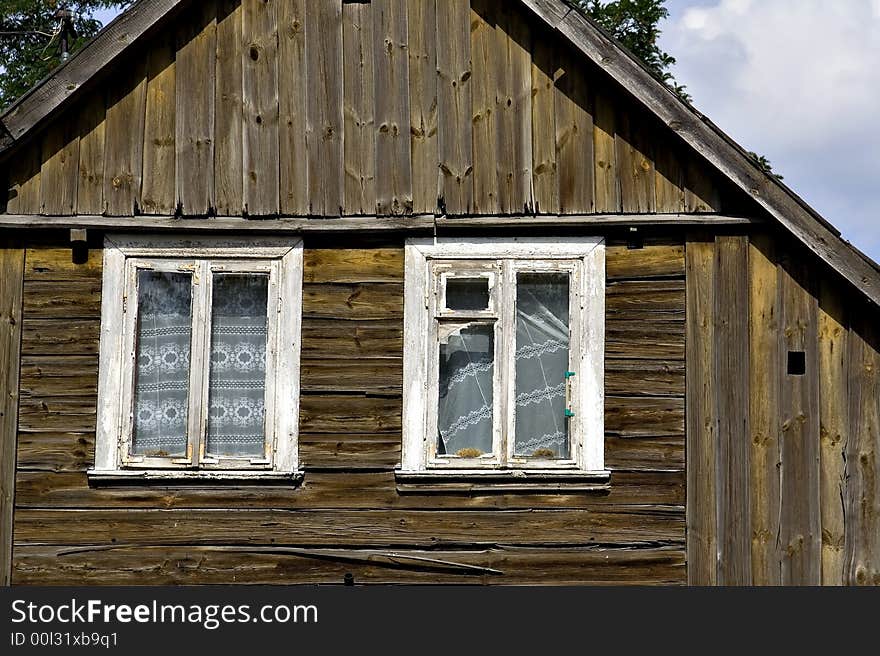 Old wooden Polish house (Bialystok, Poland). Old wooden Polish house (Bialystok, Poland)