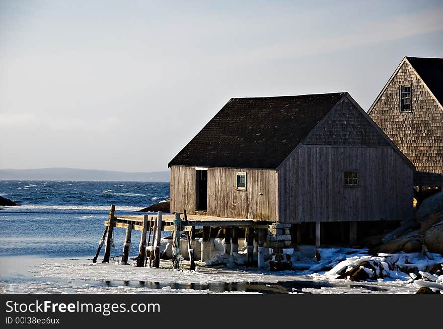 Fishermans cove on Atlantic coast