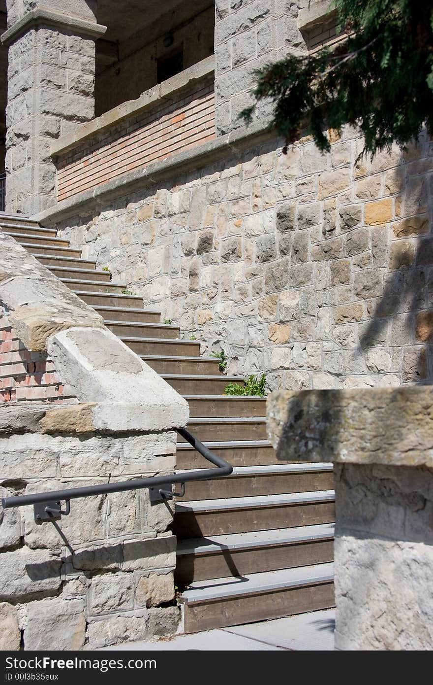 Ancient stone stairs in Italy