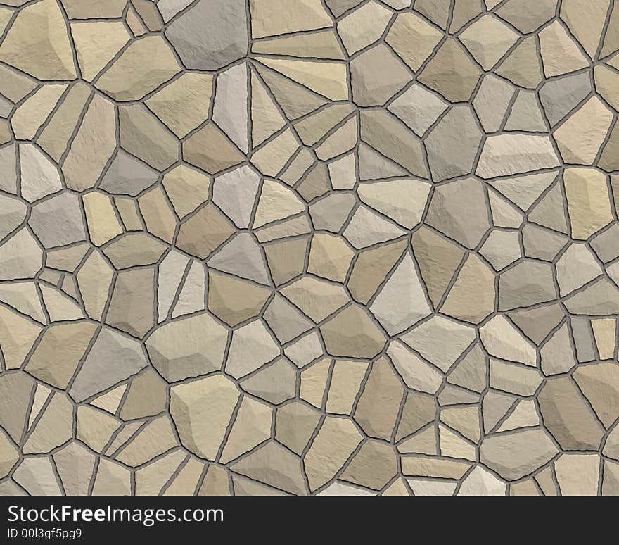 Stone wall pattern tan grey