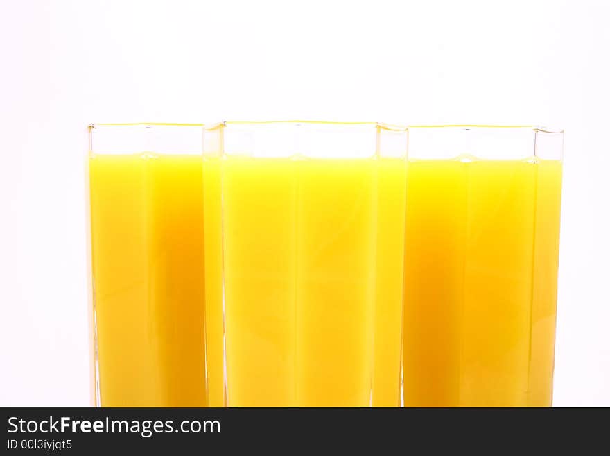 Juice Orange-fruits juice isolated on white