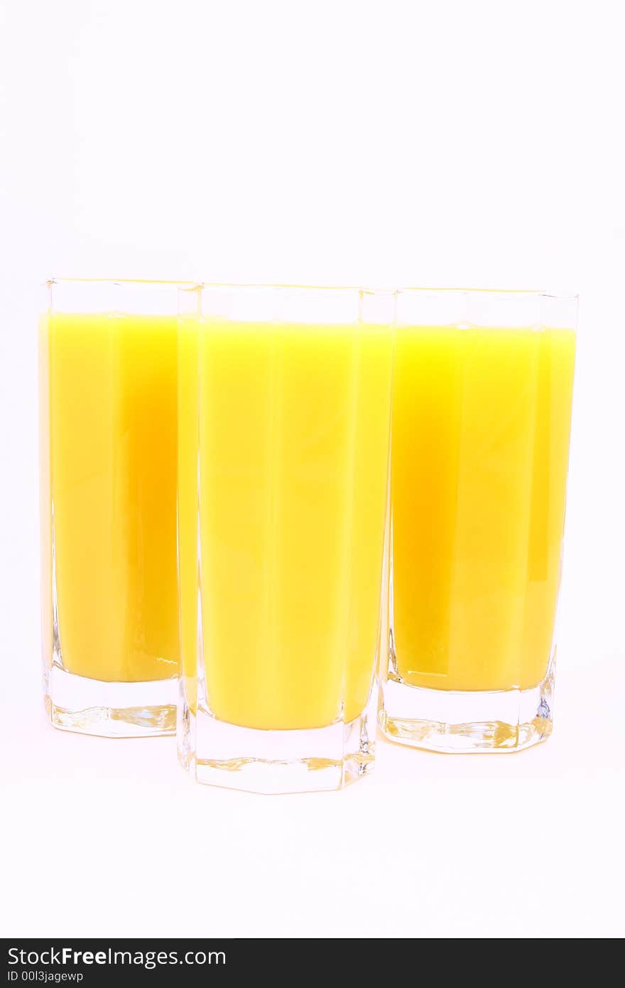 Juice Orange-fruits juice isolated on white