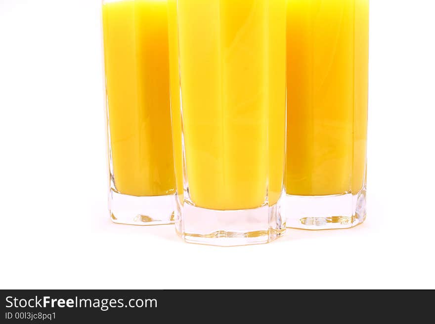 Juice Orange-fruits juice isolated on white