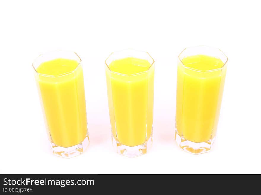 Juice Orange-fruits juice isolated on white