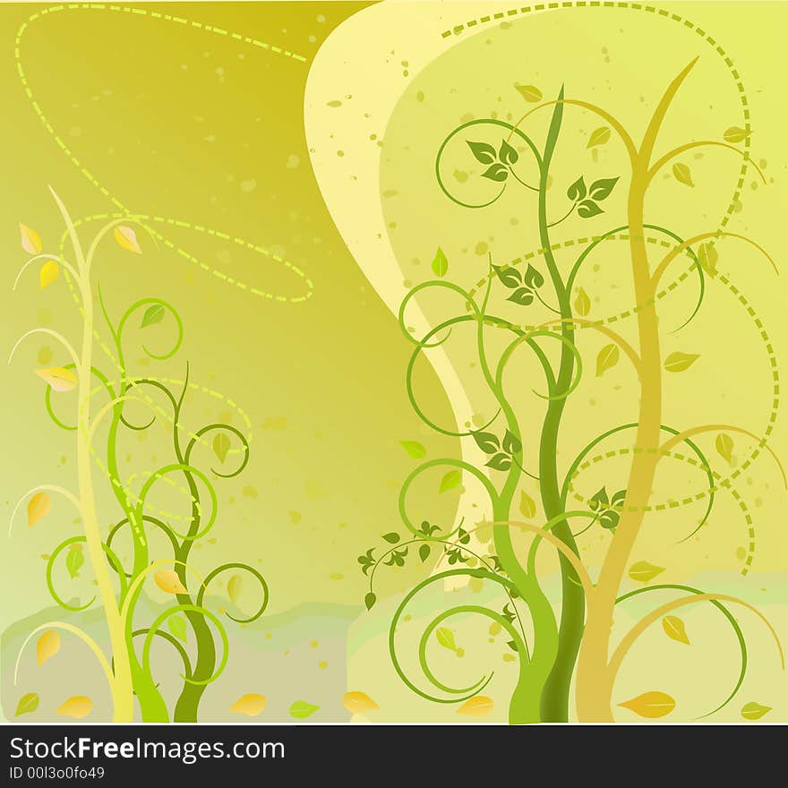 Green Floral Background