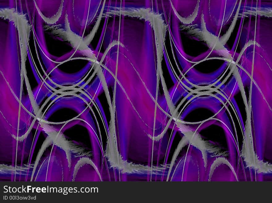 Computer generated abstract background with purple waves