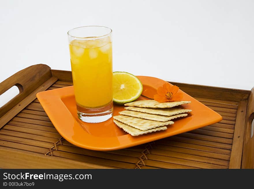 Delicious breakfast with citrus fruit. Delicious breakfast with citrus fruit