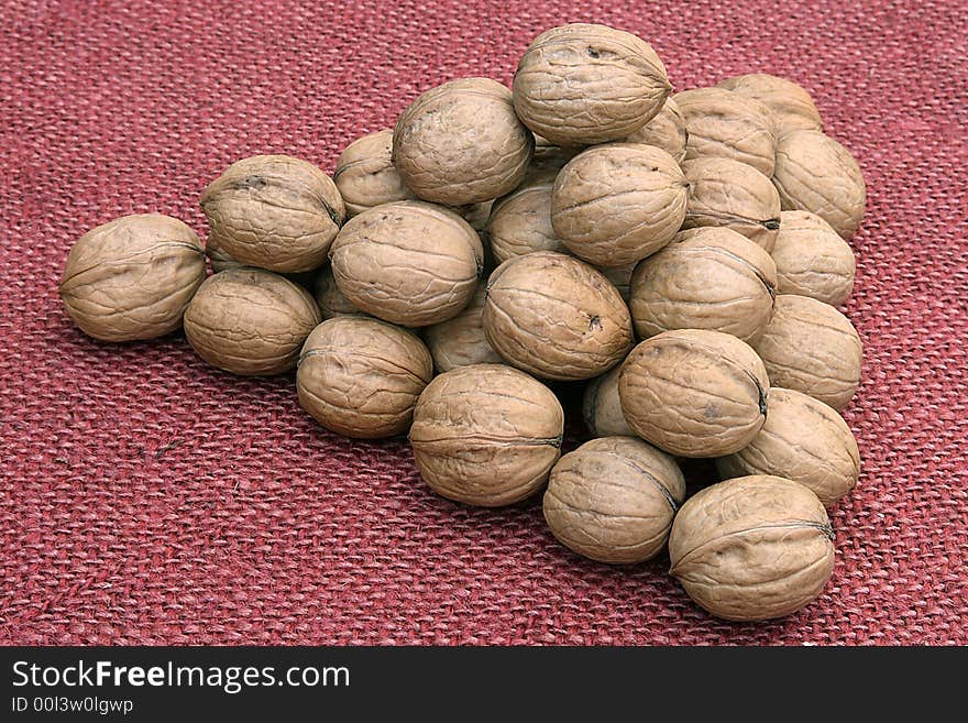 Nuts like a small pyramid