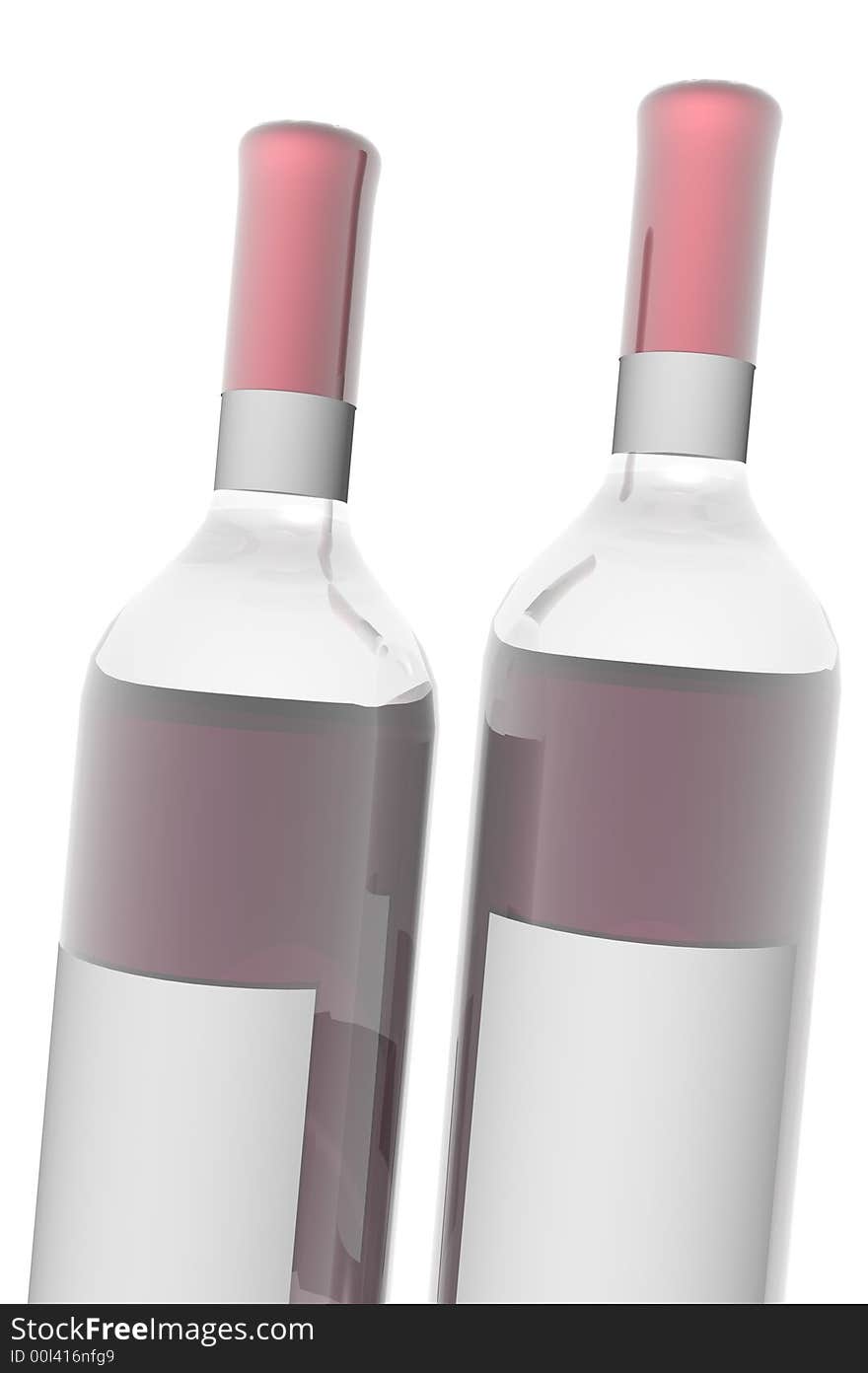 A 3D render of Bottles