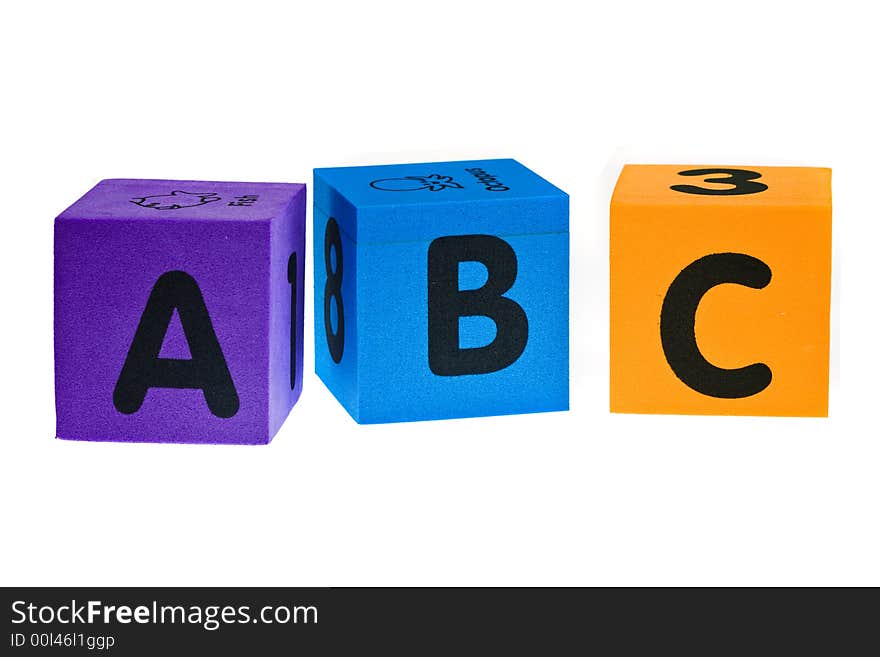 Letters A B C isolated on the white background. Letters A B C isolated on the white background