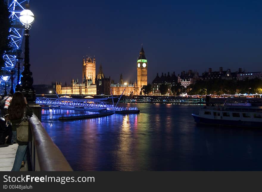 Big ben at dusk