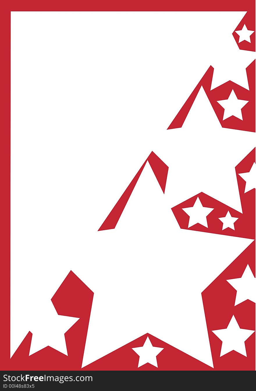 White Stars On Red Background