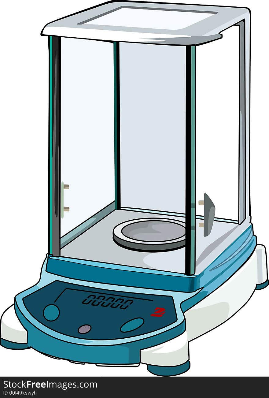 Weigh machine for Jewellery on white back ground