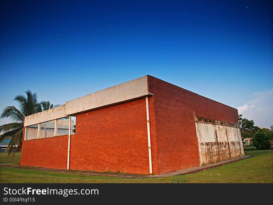 Red brick building in the city