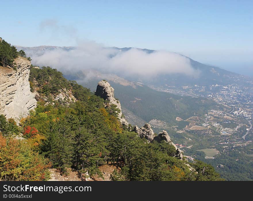 Autumn in the Crimean mountain