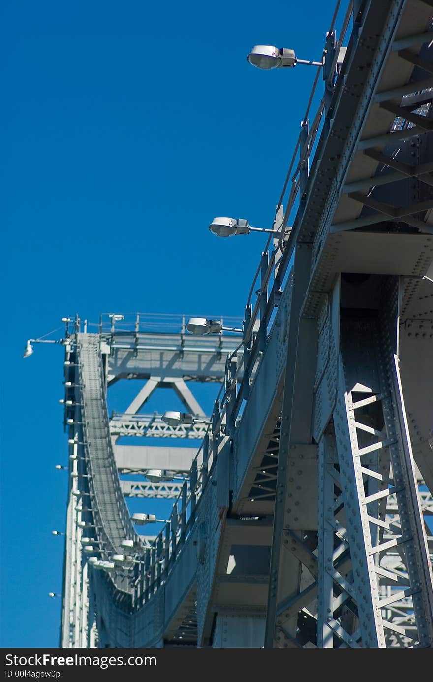 Storey Bridge Girders and Lights: Brisbane Australia