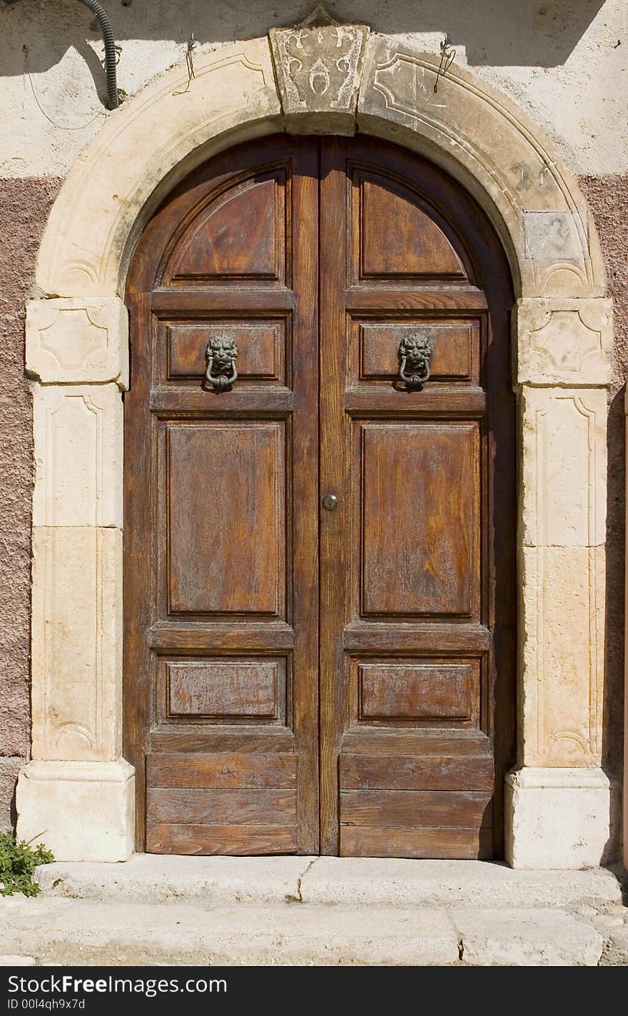 Portal of Middle Ages italian village: Marano. Portal of Middle Ages italian village: Marano