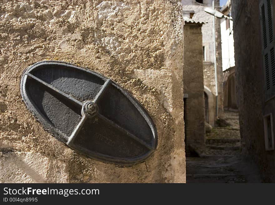 Street of Middle Ages italian village: Marano. Street of Middle Ages italian village: Marano