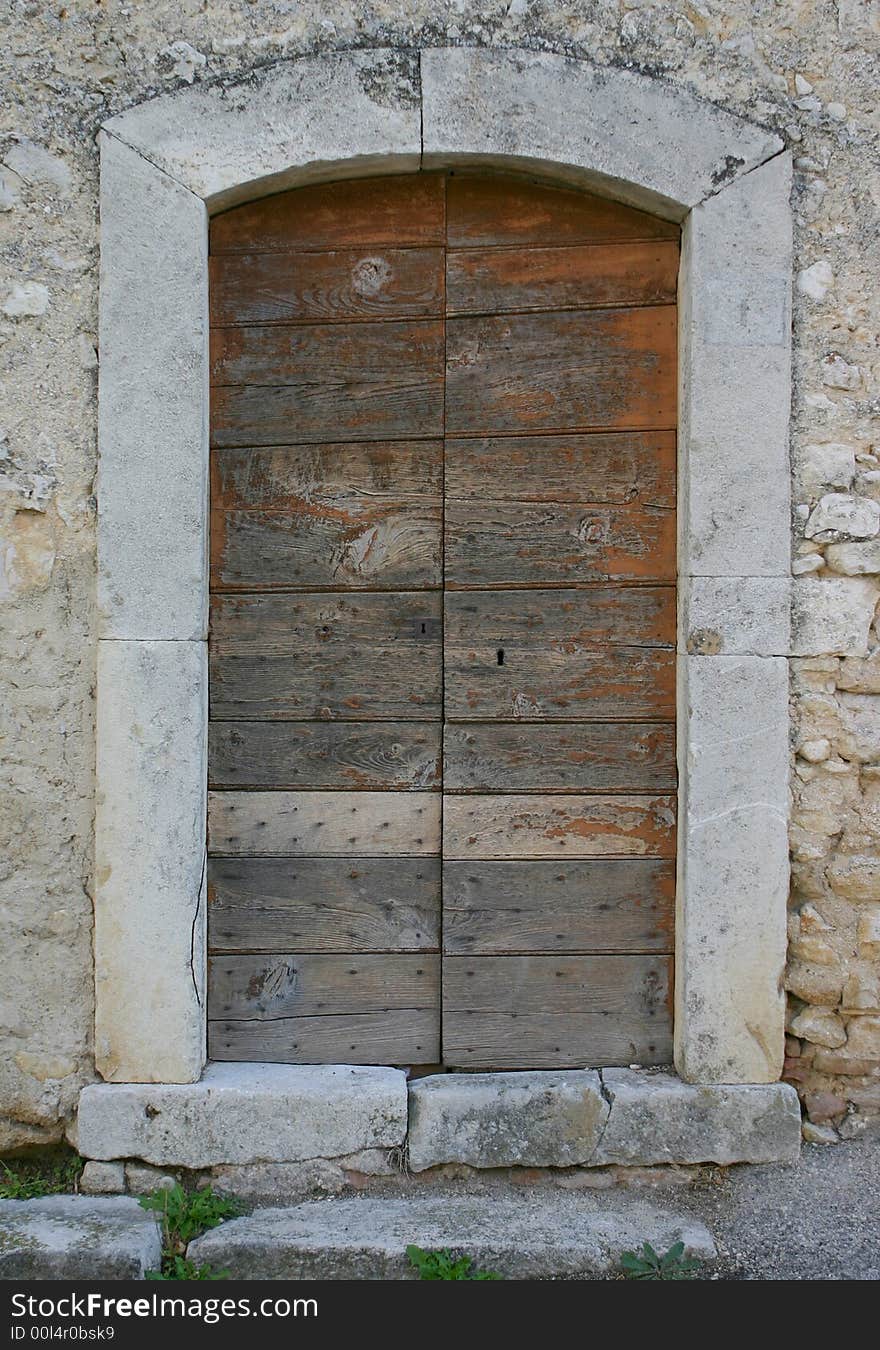 Portal of Middle Ages italian village: Marano. Portal of Middle Ages italian village: Marano