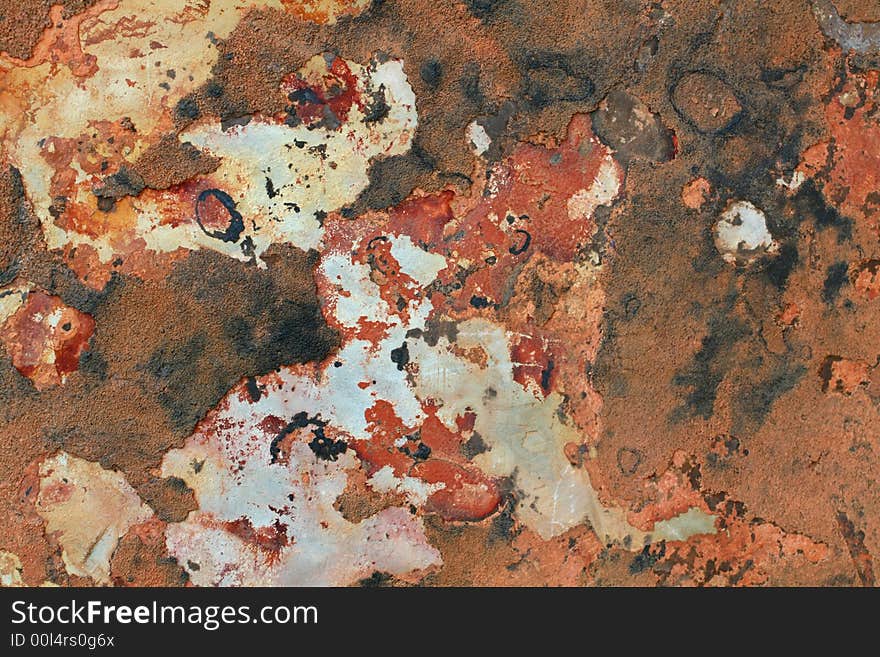 Rusty, Weathered Aged Wall Background. Rusty, Weathered Aged Wall Background.